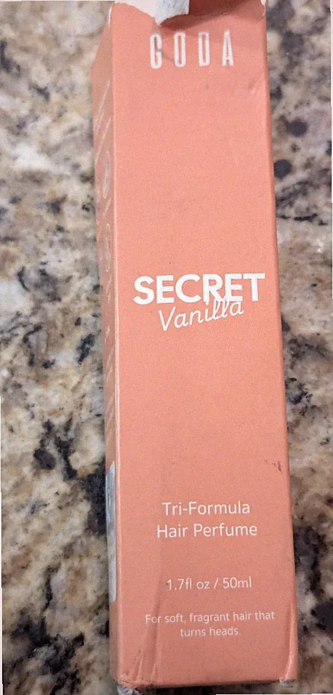 Goda Hair Perfume Tri-Formula Secret Vanilla 1.7 fl oz Missing Cap