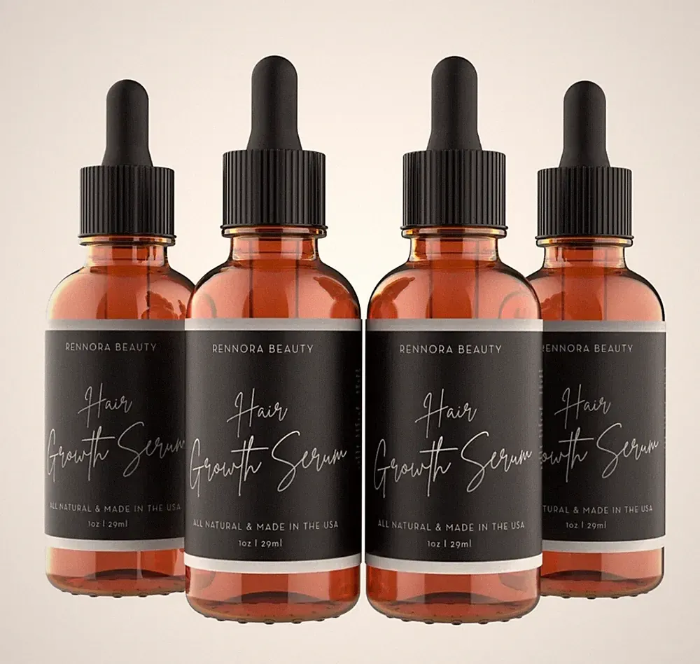 Rennora Hair Growth Serum with Organic Herbs and Natural Vitamins PeppermintOil
